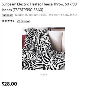 Fleece Heated Throw